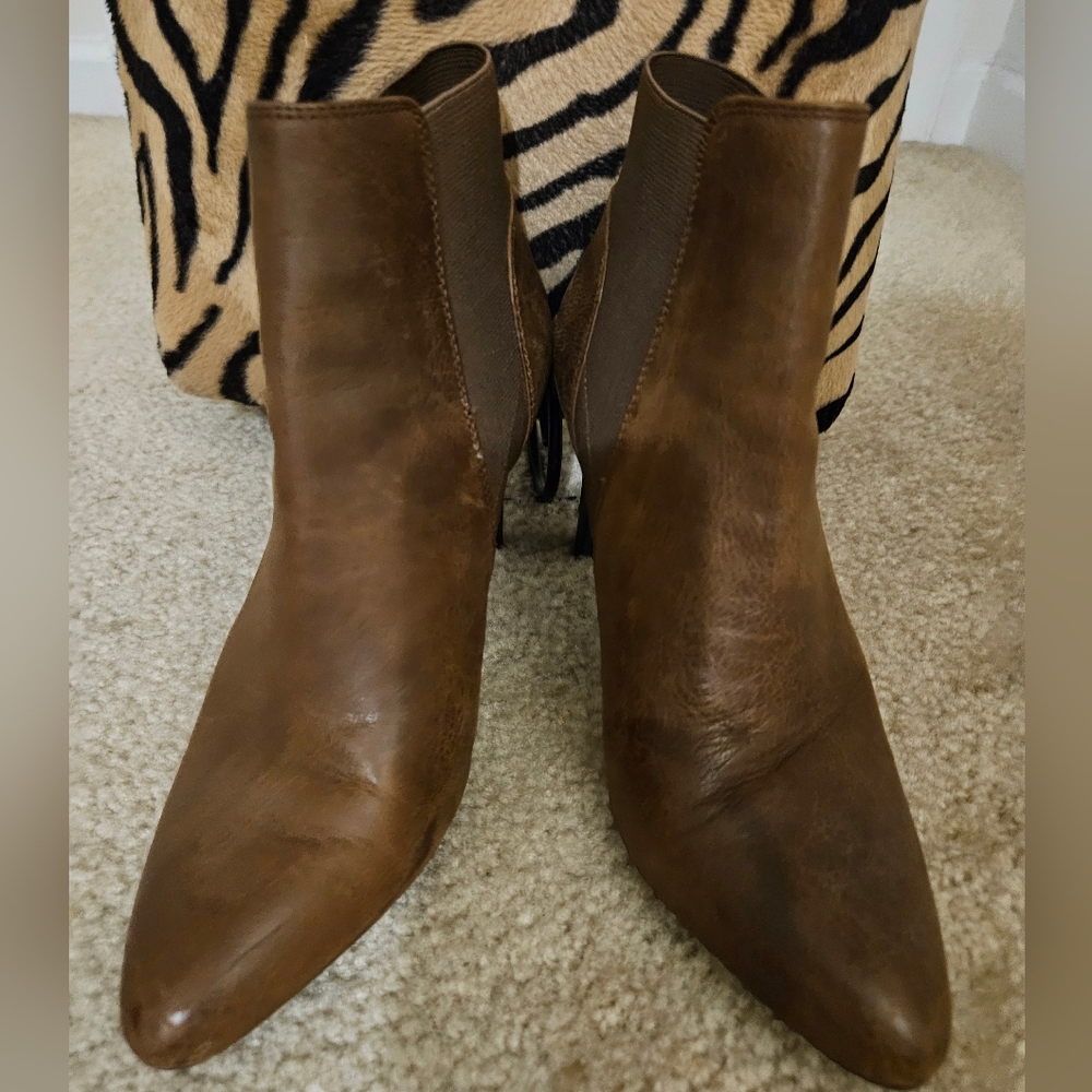Brown Leather Ankle Boots
